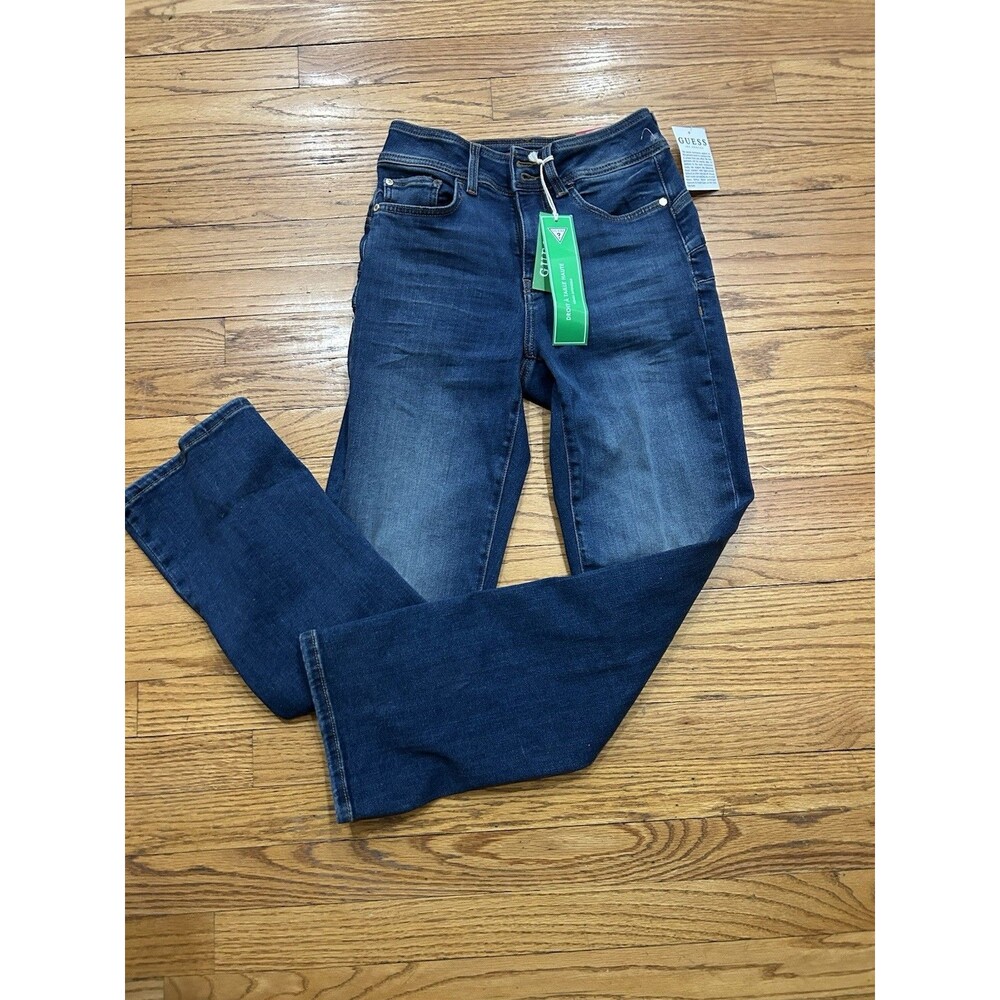 GUESS Women's Sadie Straight Shape Up Jeans Blue (27X29) NEW